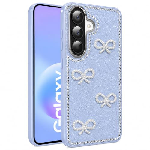 Image of DIZORO for Samsung A57 Case,Cute Bow Tie Aesthetic Phone Case,Trendy Slim Hard IMD Shockproof Protective Bumper Designer Phone Back Cover for Women Girls - Sierra