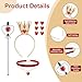 ZIZWO 4 PCS Queen of Hearts Costume Accessories，Queen of Hearts Accessories Kit for Women Girl Halloween Christmas Birthday Party Dress Up Red