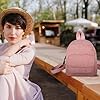 WisePoint Frauen Mode Rucksäcke, Cord Mini Rucksack Geldbörse Kleine Rucksäcke für Frauen und Mädchen, Stilvolle Kleiner Rucksack für Dating, Arbeiten (pink) #4