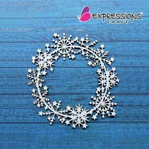 immixExpressions Craft Chipboard Cutouts & Embellishments for Mixed Media/Scrapbooking/Cardmaking & Other DIY Crafts - Snow Flakes Frame…