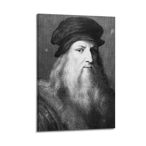 Réalisme Charbon Leonardo Da Vinci Poster | Décoration Murale Moderne
