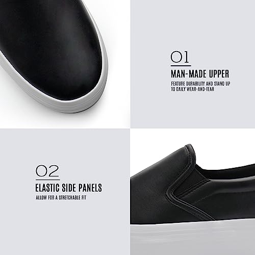 Image of JABASIC Women Slip-on Platform Loafers Casual Comfortable Loafer Shoes