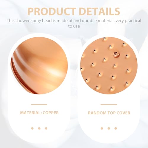 Angoily Duschkopf, Kupfer, Deckenduschkopf, rund, Niederschlag, Duschkopf, Sprühdüse, für Badezimmer, Dusche, Bewässerung, Rot