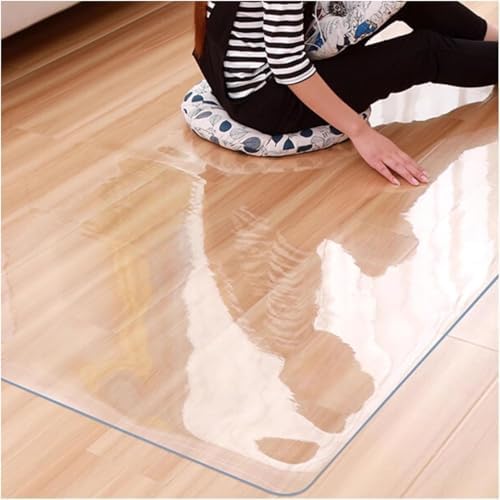 Cuttable Waterproof PVC Floor Mat, Anti-Stain Vinyl Area Rug for Dining Room, Kitchen, Office, Home, 2x24ft, Durable Plastic Carpet for Easy Cleaning