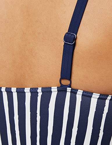 Tankini gainant bleu marine à rayures 36 avec maintien
