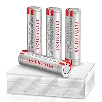 POWOBEST 3000mAh Wiederaufladbarer NiMH 3.7VAkku,POWO18B Flat Top Batterie Mit Batterieschutzbox, NO:1818-666-888B Batterie,für kleinen Lüfter,LED Stirnlampe,Produktpatentnummer:015037694-0001(4 Pack)