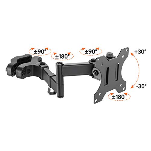 Support poteau TV LCD LED orientable Techly 107159 moniteur 17-32 noir - 4