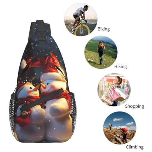 Bolso cruzado snowmans Navidad para hombre y mujer miniatura 6