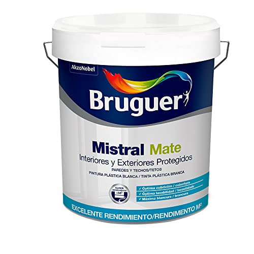 PINTURA PLASTICA BLANCA MATE MISTRAL 0,75l LITROS 5586676 BRUGUER