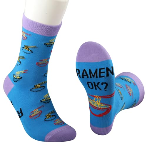 MBMSO Ramen Noodle Socks Ramen Noodle Lovers Gifts 1 Pair I Just Really Like Ramen Dress Socks Ramen Foodie Gifts Food Socks3