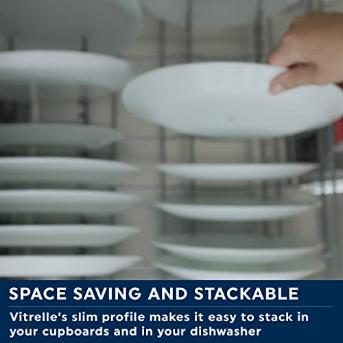 Image of Corelle Dinnerware Set (4pc Set, Pure White)-Set for 4 | Includes 4 x Side Plates | 80% Recycled Glass | 3 X More Durable, Half the Space & Weight of Traditional Ceramic