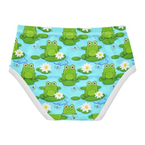 Joisal Print Girls Underwear Toddler 2t Cotton Panties for Girl Cute Green Frogs Blue Briefs Underpants2