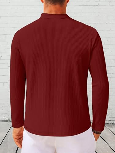 Image of Noble Monk Relax Fit |Textured| Lycra | Polo Neck T-Shirt