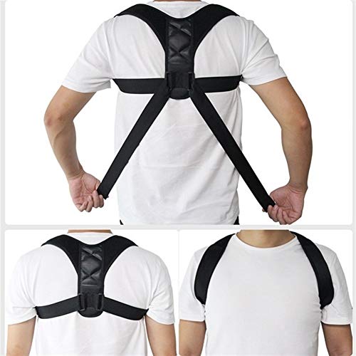 Correcteur réglable clavicule et ceinture de soutien lombaire dos taille S noire