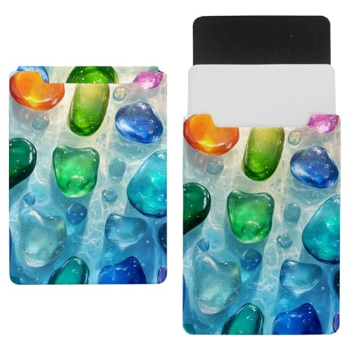 Funda para portátil de 13.8 x 10.2 pulgadas en terciopelo holandés Sea Beachglass