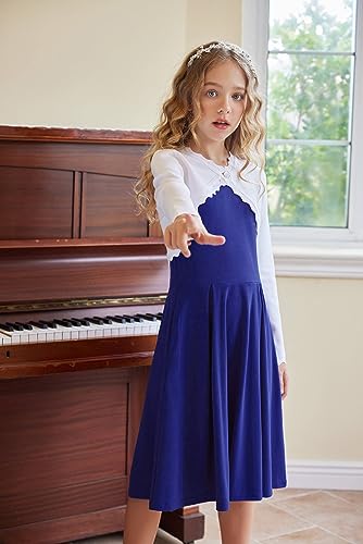 Arshiner Girls' Dress Halter Neck Summer Sundress Sleeveless Elegant A-line Pockets Party Dress4