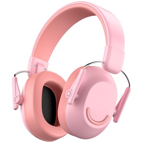 Link Dream Ear Protection Ear Muffs for Kids Noise Reduction SNR 30dB Hearing Protection for Show, Concert, Events, Fireworks (1, Pink)
