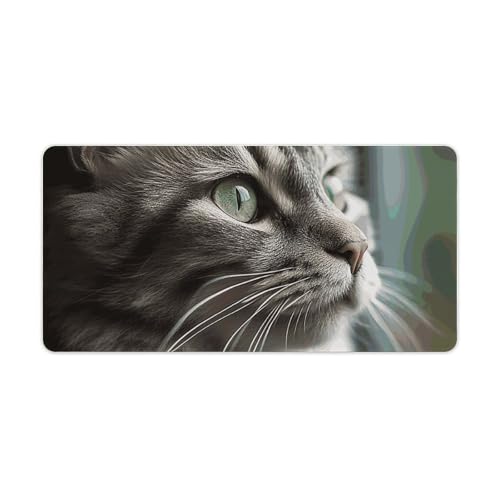 Tapis de souris de jeu imperméable avec base antidérapante chat