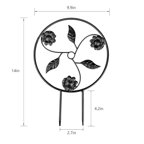 2-Pcs-14in-Indoor-Metal-Garden-Circle-Plant-Trellis-for-Houseplant-Climbing-Pot-Plants-Black-Style-E 2 Pcs 14in Indoor Metal Garden Circle Plant Trellis for Houseplant Climbing Pot Plants Black Style E