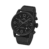 TW Steel Maverick Quartz Watch with Stainless-Steel Strap, Black, 22 (Model: MB33)