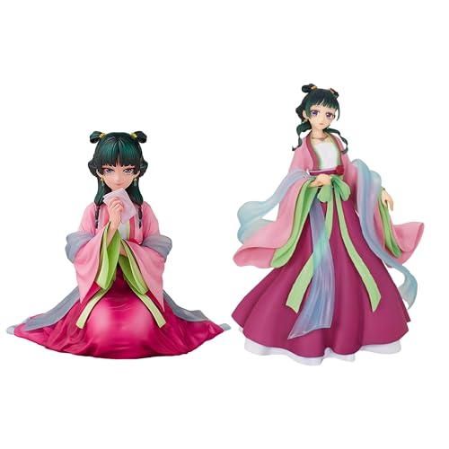 Noowye Maomao Figura de acción de anime Maomao Figuras – 18 cm y 13 cm Vestido Estatua Dibujos Animados Figura Figura Modelo PVC Dibujos Animados Escultura Merch Decoración, 2 unidades