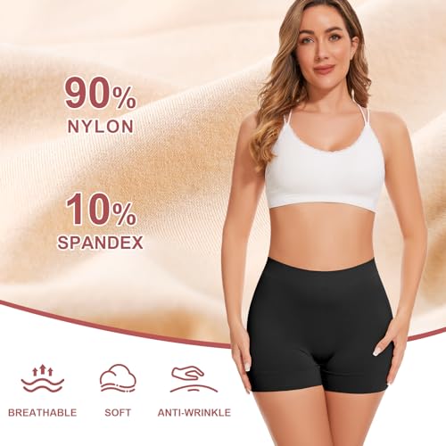 UUMIAER 3 Pack Slip Shorts for Under Dresses, Anti Chafing Women Boyshort Shapewear Yoga Biker Shorts — view 4