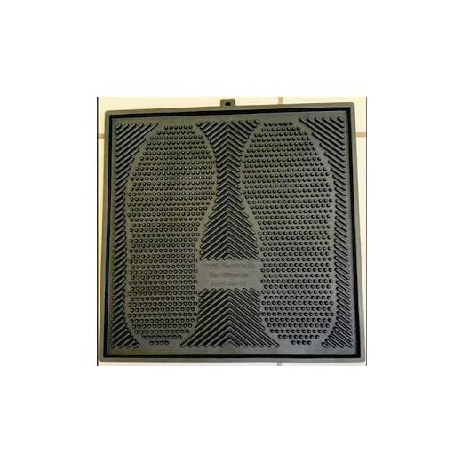 TAPETE SANITIZANTE- TAPETE HIGIÊNICO COM REFIL. COR PRETO/CINZA