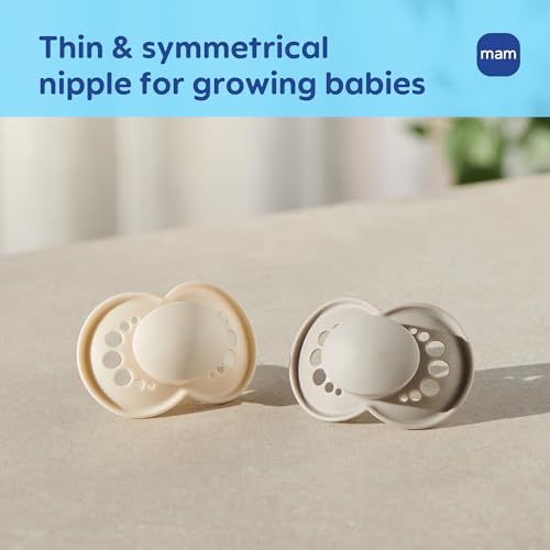 Image of MAM Original Baby Pacifier 16+ Mths, Skin Soft Silicone Nipple, 2 Pack