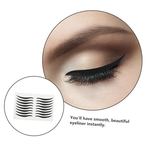 80 pares de adhesivos negros para delineador y sombras de ojos miniatura 7
