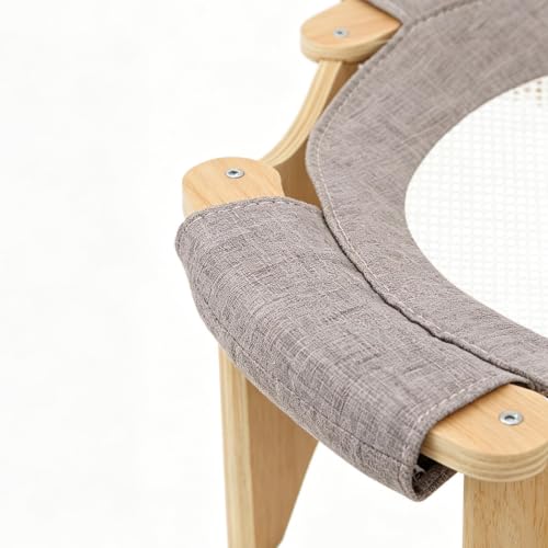 Cama para Gatos de Madera con Soporte Transpirable Antihumedad 8