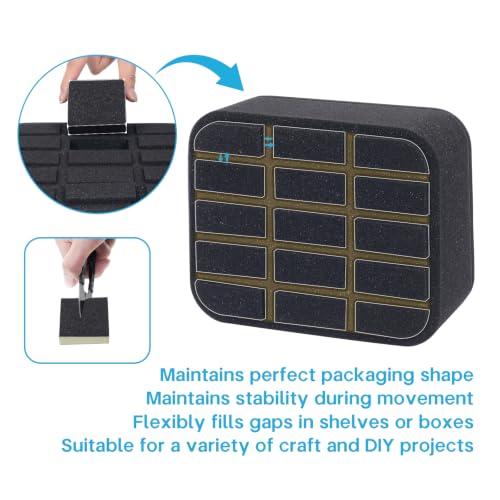 Image of Nail Polish Organizer Holder Foam Pad DIY with 15 Slots for Storage Nail Polish or Essential Oil Tray for Drawers Black