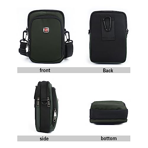 Image of Unisex Casual Fashion Multifunctional Mini Shoulder Bag Crossbody Bag Travel Passport Wallet Bag