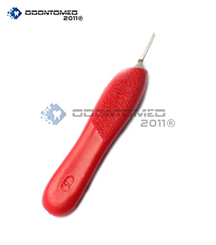 OdontoMed2011 Scalpel Knife Handle #5 RED Plastic Grip Veterinary, Dental Instruments