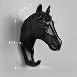 JDSHSO 2 Pcs Animal Head Wall Sculpture Coat Hook Resin Craft Key/Cap/Clothes Rack 3D Animal Mural M