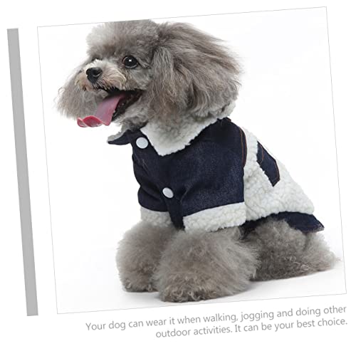 iplusmile Conjunto De Roupas Para Animais De Estimação 3 Peças Jaqueta Xadrez Jaqueta Jeans Cowboy C