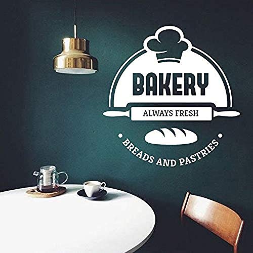 42x43cm panadería pastelería pared calcomanía pan fresco panadería pared extraíble vinilo pared pegatina