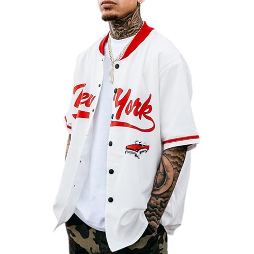 Uniformes de sport pour et jeunes chemises de baseball personnalisées boutonnées blanches