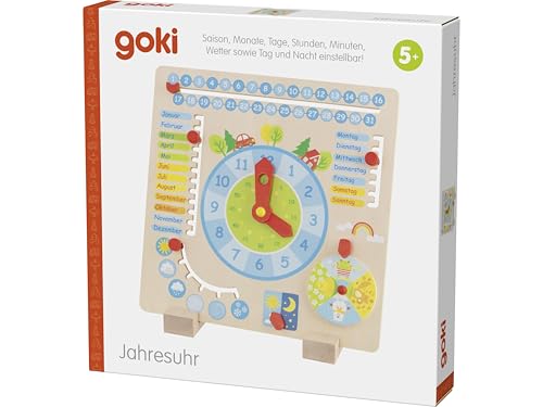 Goki Annual calendar 30 x 30 cm, Dark Blue, Red, Yellow, Green, Small - Image 4