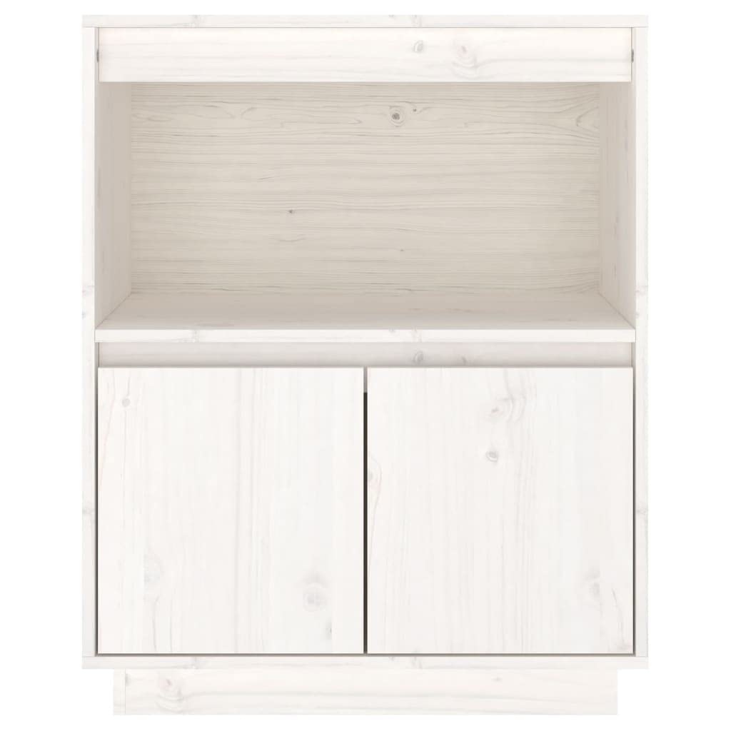 Aparador Blanco de Madera Maciza de Pino, Diseño Moderno, Cajonera Blanca, Mueble Bajo Cocina, Aparadores para Salón, para Cocina, Sala de Estar, Dormitorio, Estudio, etc, 60 x 34 x 75 cm