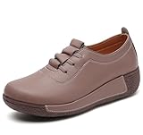 SKIUHS Zapatos de piel para mujer,nuevos Zapatos Casuales de Primavera para Mujer,Mocasines de Cuero cómodos para...