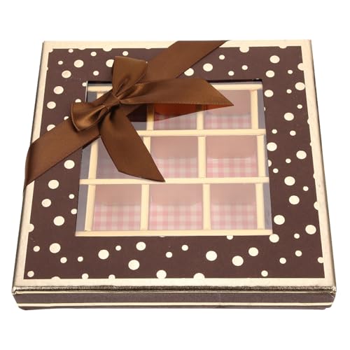 GALPADA Caja para Bombones de San Valentín Negra 25 Compartimentos Caja para Dulces y Trufas Embalaje Resistente para Chocolates y Regalos Románticos
