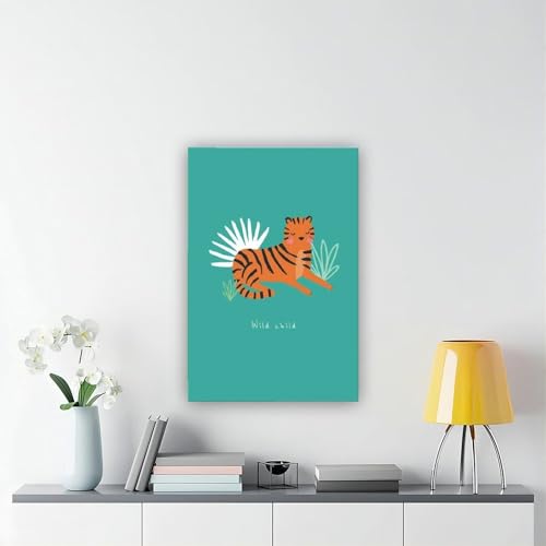 Leinwand-Poster, Motiv: Kleiner Tiger, Wildkind, Wandkunst, Dekor, Bild, Gemälde für Wohnzimmer, Schlafzimmer, Dekoration, 20 x 30 cm
