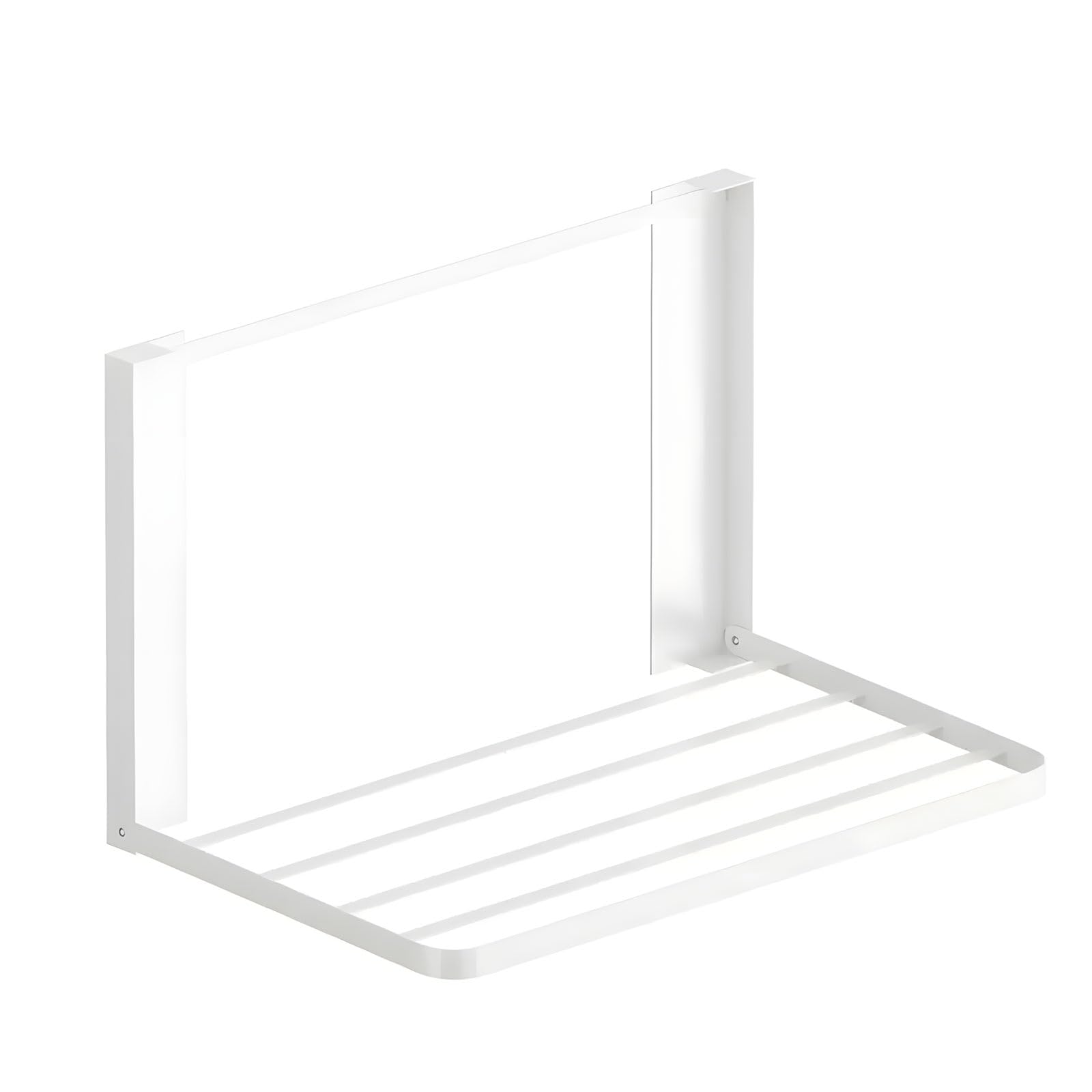 Not Install Foldable Towel Rack Easy Setups Space Saving Strong Iron Rusts Resistant Component Stand for Small Bathrooms Rustproof