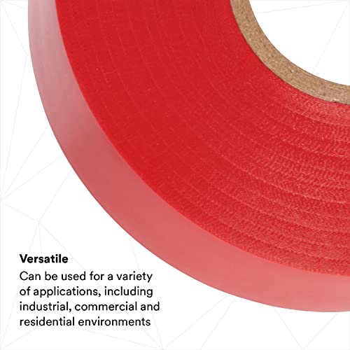 Scotch Vinyl Color Coding Electrical Tape 35, 3/4 In X 66 Ft, Red #TOP3