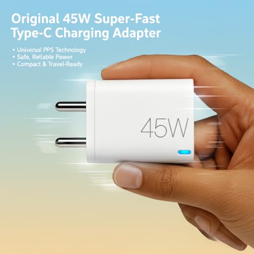 Image of Original 45W Super-Fast Type C Charging Adapter for Samsung S25 Ultra /Google 10 Pro XL /One plus15 /Nothing /Motorola /Xiaomi 17 ProMax /iPhone /Laptop /Tablet /Chromebook|45W USB C PPS Charging Adaptor,White