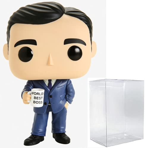 POP TV: The Office - Figura de vinilo de Michael Scott Funko Pop! (con funda protectora compatible...