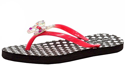 Lindsay Phillips Girls Madeline Polka Dot Interchangeable Flip Flop Size 13 Black2