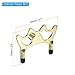 PATIKIL Billiard Bridge Head, Low Fork Pool Cue Stick Bridge Screw-On Metal Billiard Accessories with Rubber Sleeves for Pool Table, Gold Tone