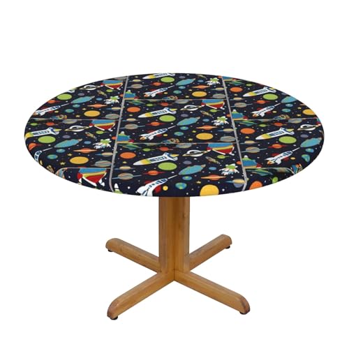 Nappe ronde élastique antidérapante pour table de 114 à 127 cm