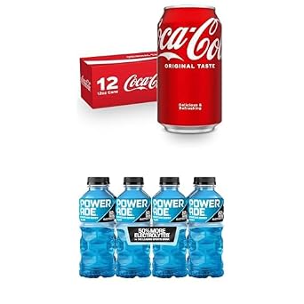 Bundle of Coca Cola 12 oz, 12 Pack & Powerade Berry Blast 20 oz, 8 pack